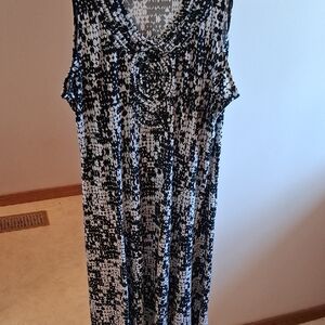 Allison Daley Black and White Geometric SummerDress